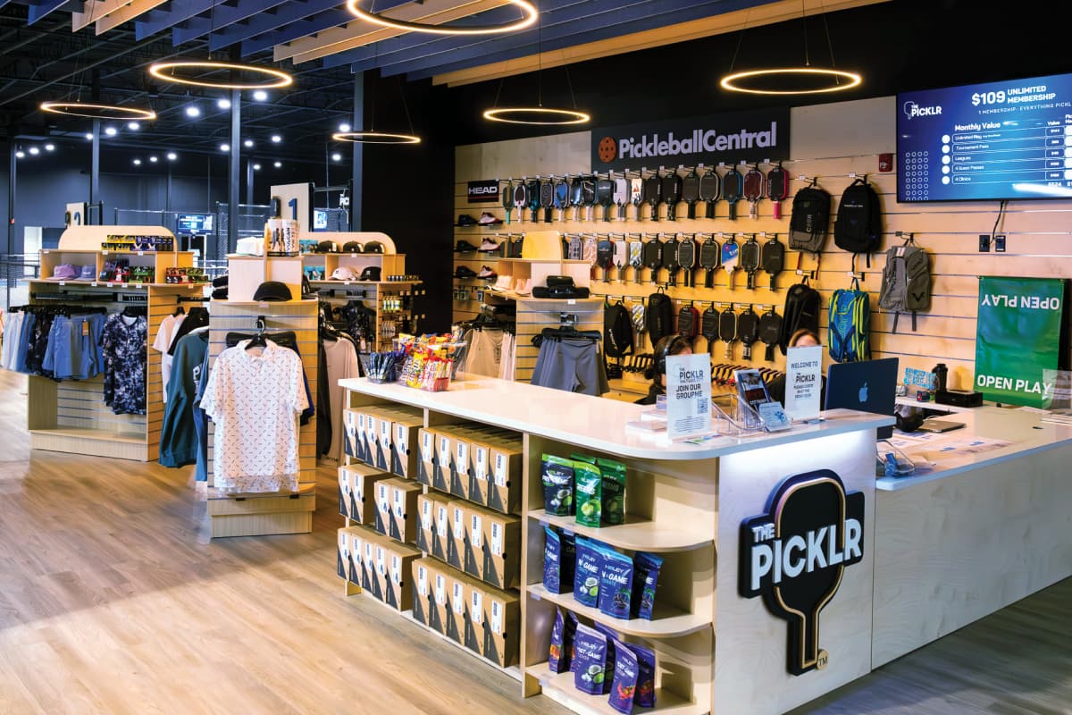 Pro shop inside The Picklr Bluffdale